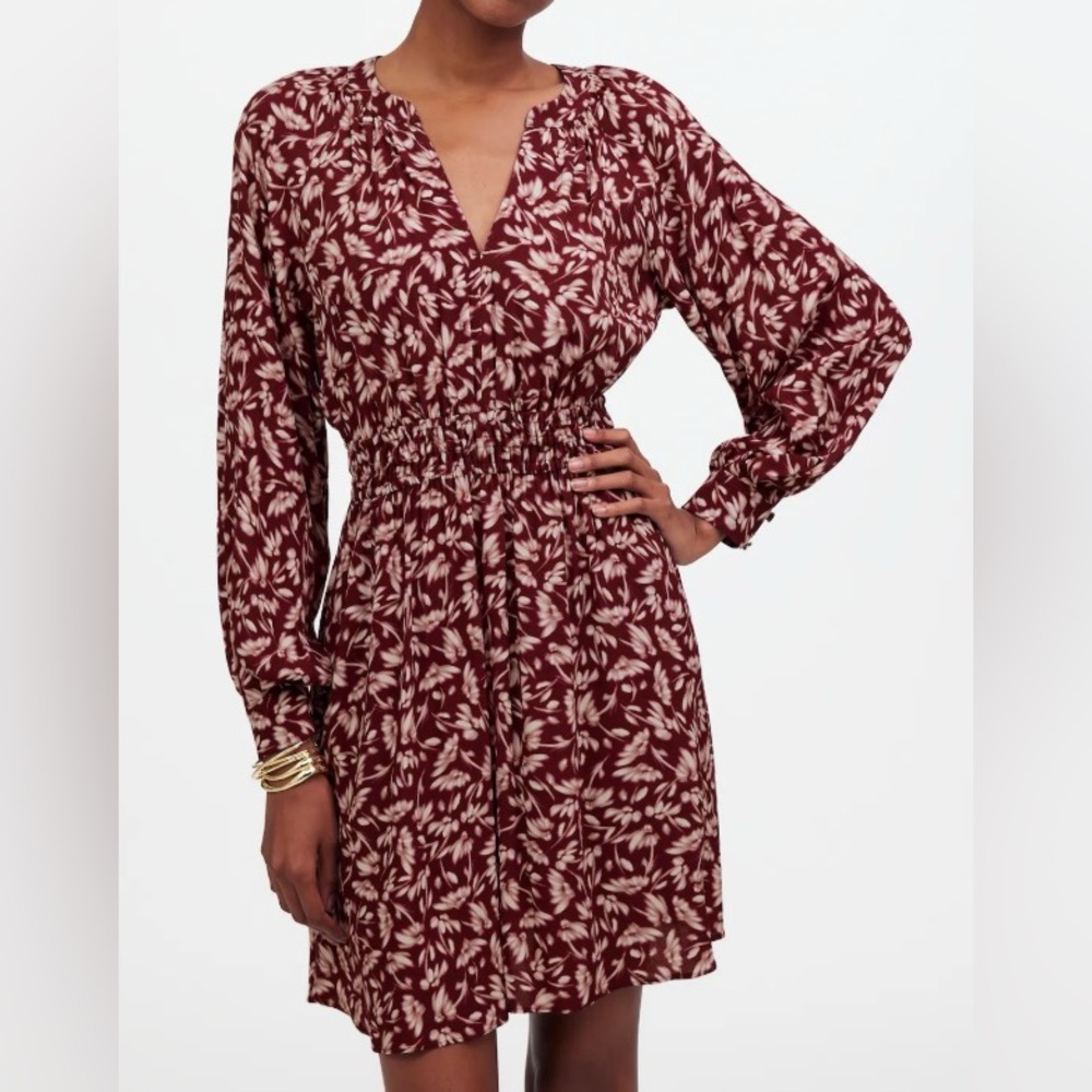 Madewell Smocked Y-Neck Dress